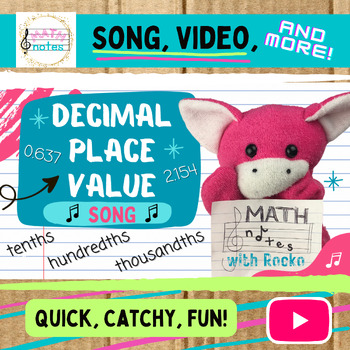 Preview of Decimal Place Value Song and Video FREE