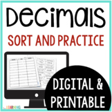 Decimal Place Value Sort Activity with Google Slides™