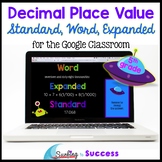 Decimal Place Value Standard, Word, Expanded Form for the 