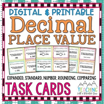 Preview of Decimal Place Value Task Cards