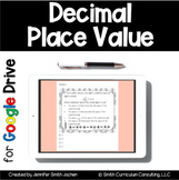 Decimal Place Value Task Cards in Google Forms - Digital