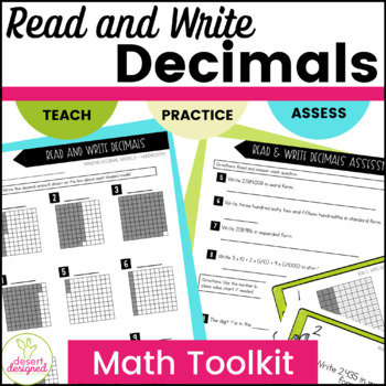 Preview of Read & Write Decimals Unit - 5th grade - Notes, Activities, Assessment, Lessons