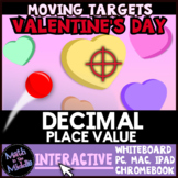 Decimal Place Value Valentines Math Review Game - Digital 
