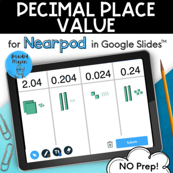 Preview of Decimal Place Value (to the thousandths place) For Nearpod in Google Slides