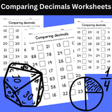 Decimal Place value , Comparing, Fraction to Decimal worksheet