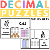 Decimal and Fraction Puzzles Tenths and Hundredths, Conver