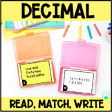 Decimal Read Match Write Task Cards