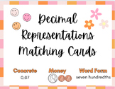 Decimal Representation Matching Cards