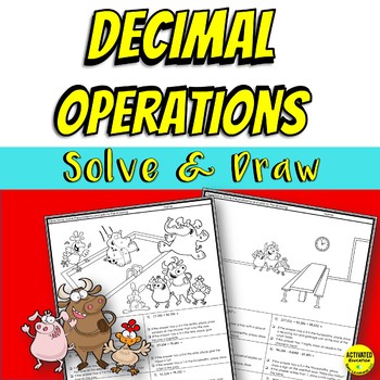 Preview of Decimal Operations Coloring Activity