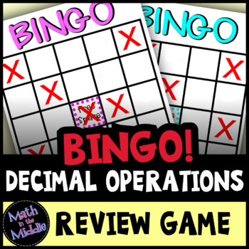 Preview of Decimal Operations Bingo - Math Review Game