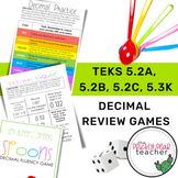 Decimal Review Games - TEKS 5.2A, 5.2B, 5.2C, 5.3K