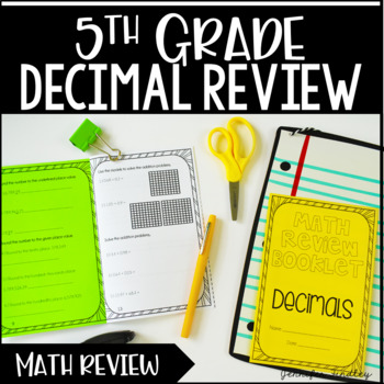 Preview of Decimals Review for 5th Grade | Decimal Mini-Booklet