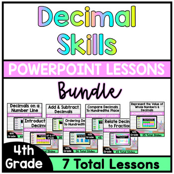 Preview of 4th Grade Math - Decimal Skills PowerPoint Lessons - Bundle