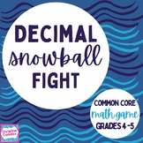 Comparing Decimals Math Game - Decimal Snowball Fight