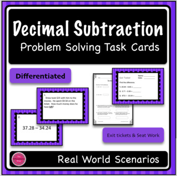 decimal subtraction problem solving