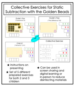 Preview of Decimal System Collective Static Subtraction: Montessori Distance Learning