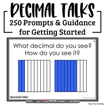 Preview of Decimal Talks Number Talks Decimal and Fractions Subitizing Grades 4+