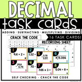 Decimal Task Cards | 4 Operations | 5th Grade