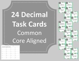 Decimal Task Cards Aligned with Math Common Core Standards