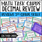 Decimal Review | Decimal Task Cards for 5th Grade