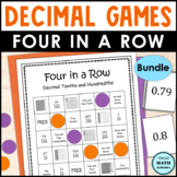 Decimal Tenths and Hundredths Games BUNDLE - Four in a Row
