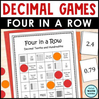 Teacher Made Math Center Educational Resource Game Decimals Tenths & Hundredths 