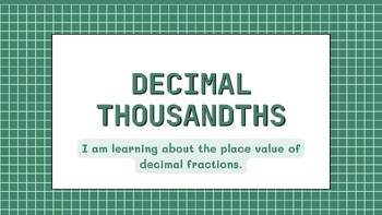 Preview of Decimal Thousandths