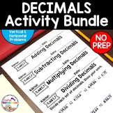 Decimal Unit - Basic Operations Worksheet Bundle - 5.NBT.7