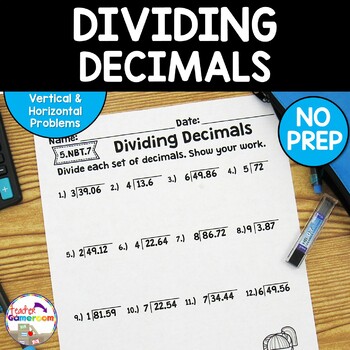 Preview of Dividing Decimals Worksheets