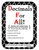 Decimal Unit - Four Lessons