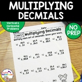 Multiplying Decimals Worksheets
