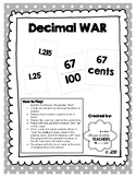 Decimal War Math Game