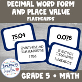 Decimal Word Form and Place Value Flashcards