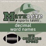 Decimal Word Names Printable & Digital Activity - Football