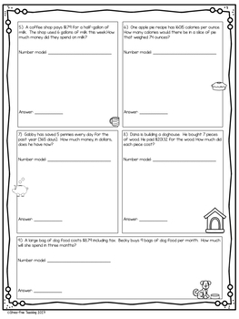 decimal word problems 5th grade by stress free teaching