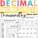 Decimal Worksheets Thousandths, Connect Decimals to Fracti
