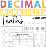 Decimal Worksheets Tenths, Connect Decimals to Fractions, 