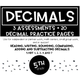 Decimal Worksheets and Assessments