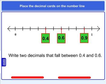 Preview of Decimal and Fraction Number Lines - Smartboard Lesson