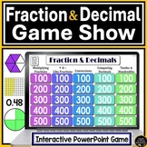 Fraction and Decimal Review Game Show | Multiplying Fracti