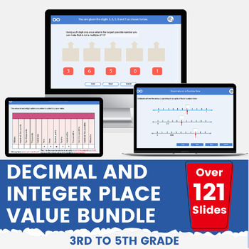 Preview of Decimal and Integer Place Value Bundle CCSS.5.NBT.A.1