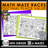 Decimal and Whole Number Place Value Math Mazes