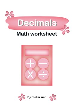 Preview of Decimal math worksheet