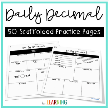 Preview of Decimal of the Day - 50 Practice Pages