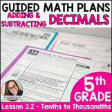 Decimal to Thousandths 5th Grade Guided Math Worksheets Ac