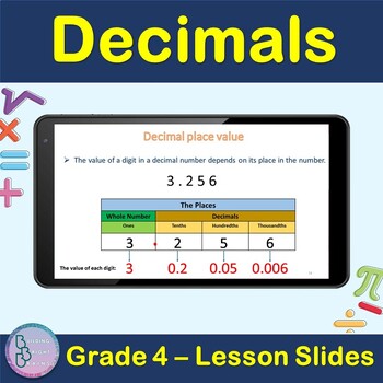 Preview of Decimals | 4th Grade PowerPoint Lesson Slides