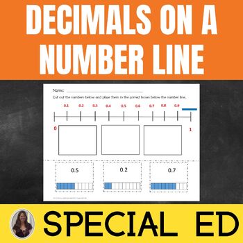 Preview of Ordering Decimals Decimals on a Number Line Special Education PRINT & DIGITAL
