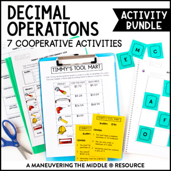 Preview of Dividing Decimals Activities | Decimal Operations Activity Bundle | 6th Grade