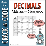 Decimals Adding & Subtracting - Crack the Code Math Practice