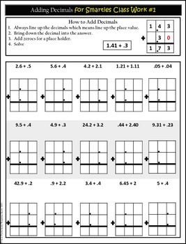 Operations with Decimals Homework by Eric's Elementary Resource Store